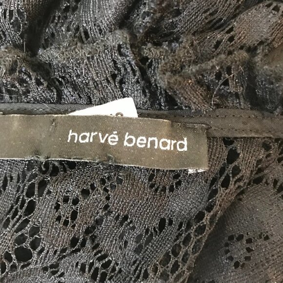 Harve Benard Black Lace With Ruffles Sleeveless Blouse Size M - Picture 5 of 5